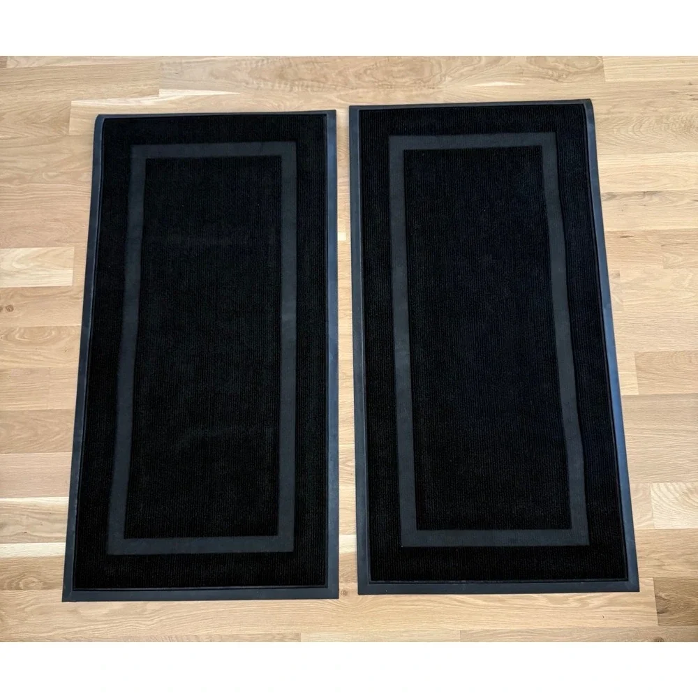 OLANLY 2-Pack Front Door Mats Indoor Outdoor Entrance 47x24